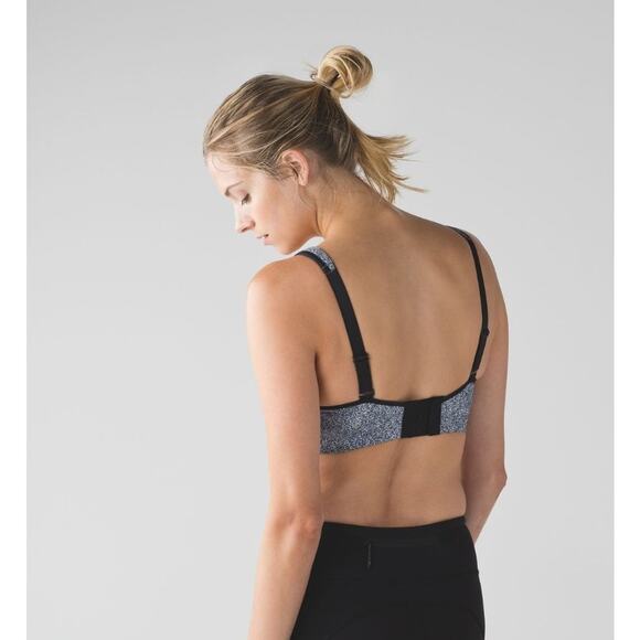 LULULEMON Ta Ta Tamer III High Support Sports Bra Rio‎ Mist White Black - Picture 5 of 9
